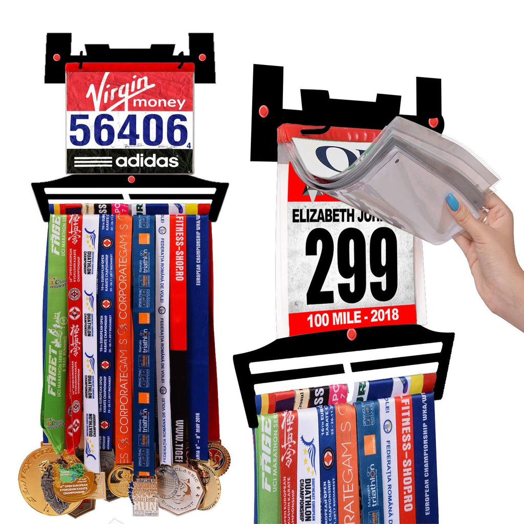 Race Bib Holder + Medal Hanger Display Rack V2-Medal Display-Victory Hangers®